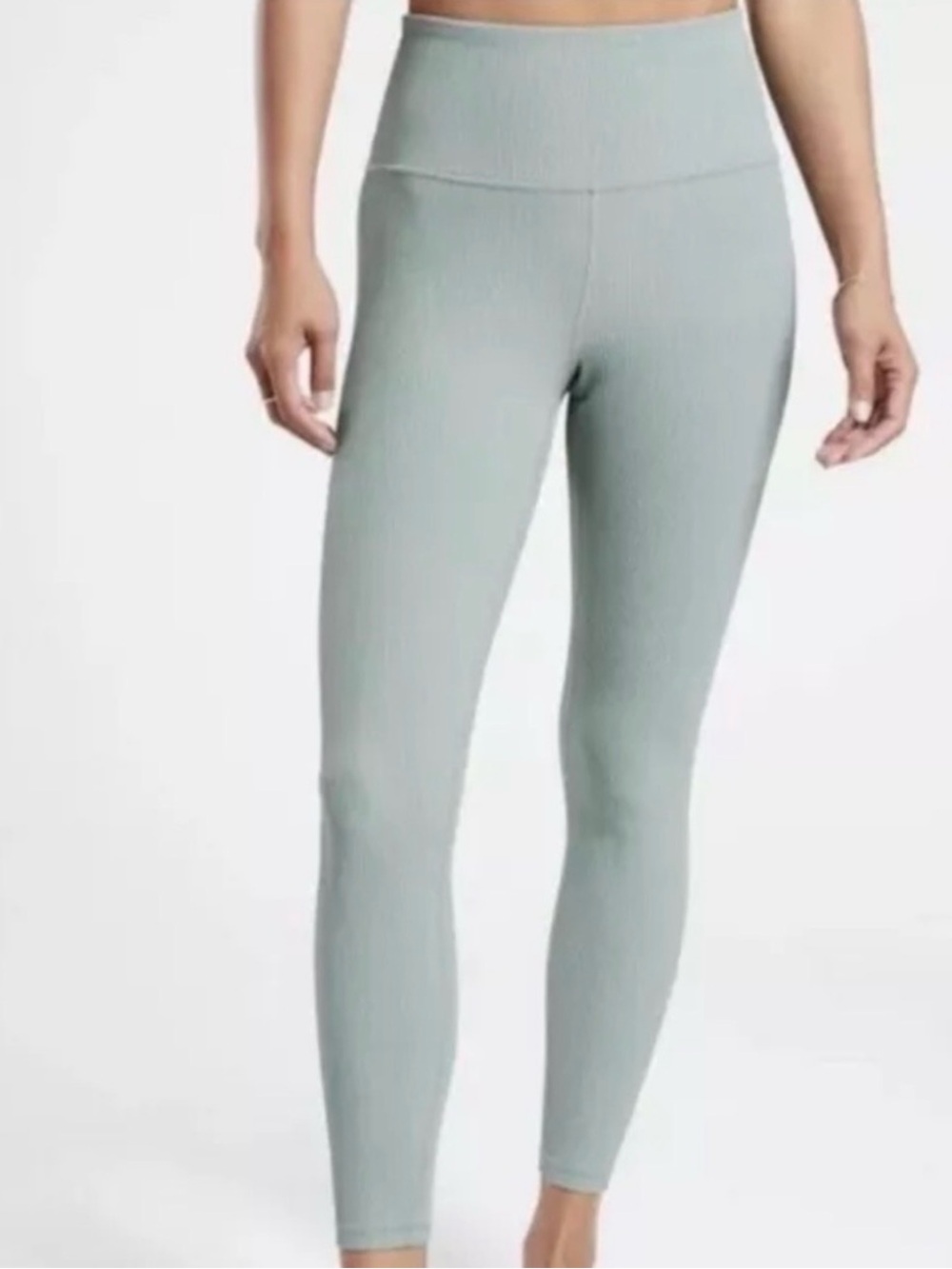 Athleta Ultra High Rise Elation Tight Medium Leggings Minimalist Grey Sage yoga